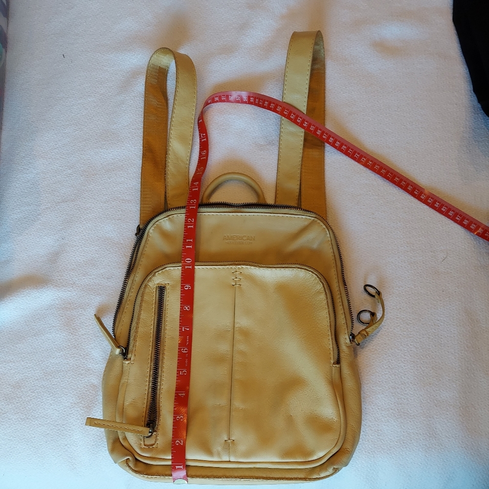 American leather backpack purse